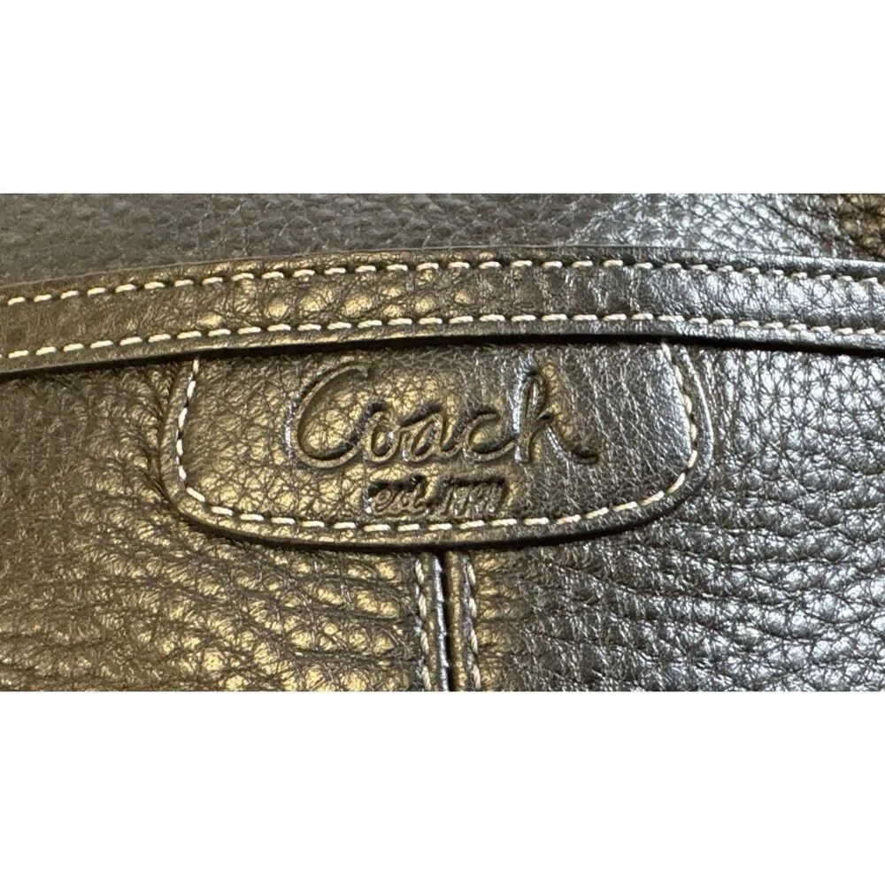 Coach Penelope Black Pebbled Leather Crossbody Bag